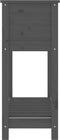 vidaXL - Plantenbak - met - schap - 82,5x34,5x81 - cm - massief - grenenhout - grijs