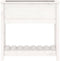 vidaXL - Plantenbak - met - schap - 82,5x34,5x81 - cm - massief - grenenhout - wit