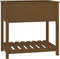 vidaXL - Plantenbak - met - schap - 82,5x54x81 - cm - grenenhout - honingbruin