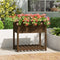 vidaXL - Plantenbak - met - schap - 82,5x54x81 - cm - grenenhout - honingbruin