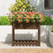 vidaXL - Plantenbak - met - schap - 82,5x54x81 - cm - grenenhout - honingbruin