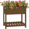 vidaXL - Plantenbak - met - schap - 82,5x54x81 - cm - grenenhout - honingbruin