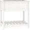 vidaXL - Plantenbak - met - schap - 82,5x54x81 - cm - massief - grenenhout - wit