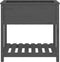 vidaXL - Plantenbak - met - schap - 82,5x54x81 - cm - massief - grenenhout - grijs