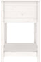 vidaXL - Plantenbak - met - schap - 82,5x54x81 - cm - massief - grenenhout - wit