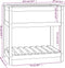 vidaXL - Plantenbak - met - schap - 82,5x54x81 - cm - massief - grenenhout - grijs