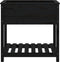 vidaXL - Plantenbak - met - schap - 82,5x54x81 - cm - massief - grenenhout - zwart