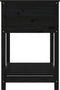 vidaXL - Plantenbak - met - schap - 82,5x54x81 - cm - massief - grenenhout - zwart
