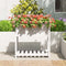 vidaXL - Plantenbak - met - schap - 82,5x54x81 - cm - massief - grenenhout - wit