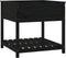 vidaXL - Plantenbak - met - schap - 82,5x82,5x81 - cm - massief - grenenhout - zwart