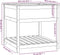 vidaXL - Plantenbak - met - schap - 82,5x82,5x81 - cm - massief - grenenhout
