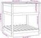 vidaXL - Plantenbak - met - schap - 82,5x82,5x81 - cm - massief - grenenhout - wit