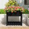 vidaXL - Plantenbak - met - schap - 82,5x82,5x81 - cm - massief - grenenhout - zwart
