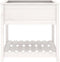vidaXL - Plantenbak - met - schap - 82,5x82,5x81 - cm - massief - grenenhout - wit