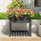 vidaXL - Plantenbak - met - schap - 82,5x82,5x81 - cm - massief - grenenhout - grijs