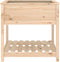 vidaXL - Plantenbak - met - schap - 82,5x82,5x81 - cm - massief - grenenhout