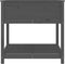 vidaXL - Plantenbak - met - schap - 82,5x82,5x81 - cm - massief - grenenhout - grijs