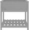 vidaXL - Plantenbak - met - schap - 82,5x82,5x81 - cm - massief - grenenhout - grijs