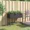 vidaXL - Plantenbak - met - schap - poly - rattan - zwart