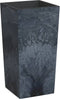 vidaXL - Plantenbak - met - uitneembare - bak - beton-look - 21/49 - L - PP - antraciet