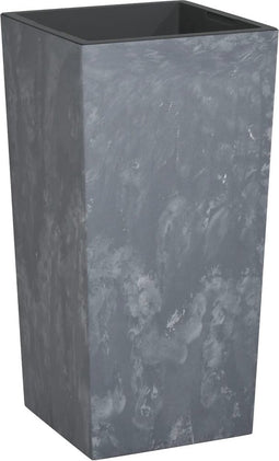 vidaXL - Plantenbak - met - uitneembare - bak - beton-look - 21/49 - L - PP - grijs