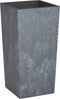 vidaXL - Plantenbak - met - uitneembare - bak - beton-look - 21/49 - L - PP - grijs