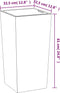 vidaXL - Plantenbak - met - uitneembare - bak - beton-look - 21/49 - L - PP - antraciet