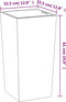 vidaXL - Plantenbak - met - uitneembare - bak - beton-look - 21/49 - L - PP - grijs