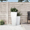 vidaXL - Plantenbak - met - uitneembare - bak - geribbeld - 18/45 - L - PP - wit