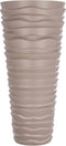 vidaXL - Plantenbak - met - uitneembare - bak - geribbeld - 18/45 - L - PP - mokkakleur
