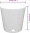 vidaXL - Plantenbak - met - uitneembare - bak - rattan-look - 15/15,3 - L - PP - wit