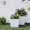 vidaXL - Plantenbak - met - uitneembare - bak - rattan-look - 21/32 - L - PP - wit