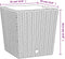 vidaXL - Plantenbak - met - uitneembare - bak - rattan-look - 21/32 - L - PP - wit