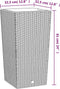 vidaXL - Plantenbak - met - uitneembare - bak - rattan-look - 21/49 - L - PP - wit