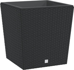 vidaXL - Plantenbak - met - uitneembare - bak - rattan-look - 37/64 - L - PP - antraciet