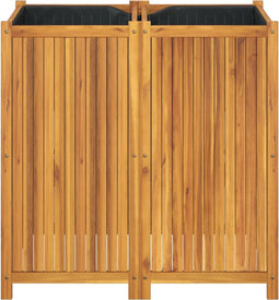vidaXL - Plantenbak - met - voering - 100x50x100 - cm - massief - acaciahout