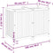 vidaXL - Plantenbak - met - voering - 100x50x75 - cm - massief - acaciahout