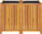 vidaXL - Plantenbak - met - voering - 100x50x75 - cm - massief - acaciahout