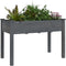 vidaXL - Plantenbak - met - voering - 118x59x76 - cm - massief - vurenhout - grijs
