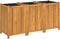 vidaXL - Plantenbak - met - voering - 150x50x75 - cm - massief - acaciahout
