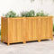 vidaXL - Plantenbak - met - voering - 150x50x75 - cm - massief - acaciahout