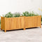 vidaXL - Plantenbak - met - voering - 153x38,5x50 - cm - massief - acaciahout