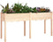 vidaXL - Plantenbak - met - voering - 161x45x76 - cm - massief - vurenhout