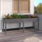 vidaXL - Plantenbak - met - voering - 203x53x76 - cm - massief - vurenhout - grijs