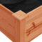 vidaXL - Plantenbak - met - voering - 203x53x76 - cm - massief - vurenhout - bruin