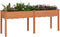 vidaXL - Plantenbak - met - voering - 203x53x76 - cm - massief - vurenhout - bruin