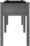 vidaXL - Plantenbak - met - voering - 203x53x76 - cm - massief - vurenhout - grijs