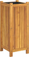 vidaXL - Plantenbak - met - voering - 31x31x75 - cm - massief - acaciahout
