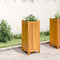 vidaXL - Plantenbak - met - voering - 31x31x75 - cm - massief - acaciahout