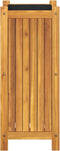 vidaXL - Plantenbak - met - voering - 31x31x75 - cm - massief - acaciahout